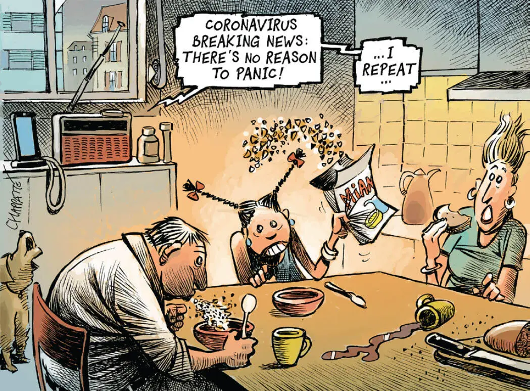 Chappatte Facing the epidemic first published by Le Temps Switzerland - фото 14