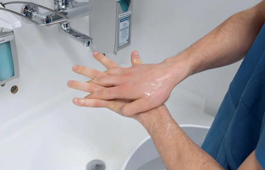Abb 217Der Handrücken der linken Hand einschließlich des Handgelenks ist mit - фото 16