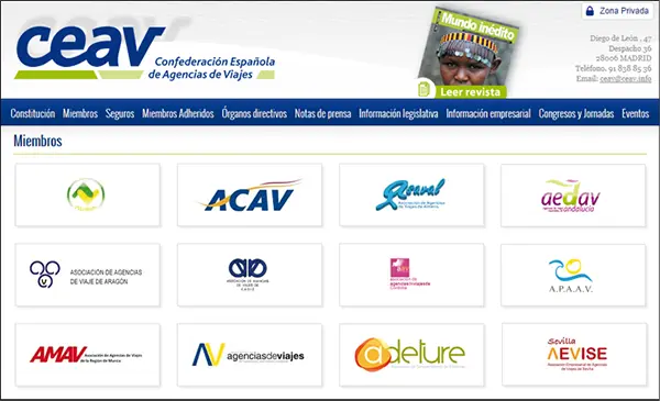 Miembros de la Confederación Española de Agencias de Viajes FEAAV Federación - фото 111