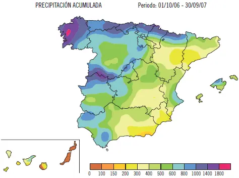 En este mapa se puede ver la cantidad de precipitaciones recogidas en distintas - фото 4