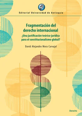 David Alejandro Mora Carvajal Fragmentación del derecho internacional обложка книги