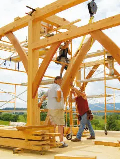 Detalle de estructura arriostrada Normalmente las uniones en madera ya sean - фото 108