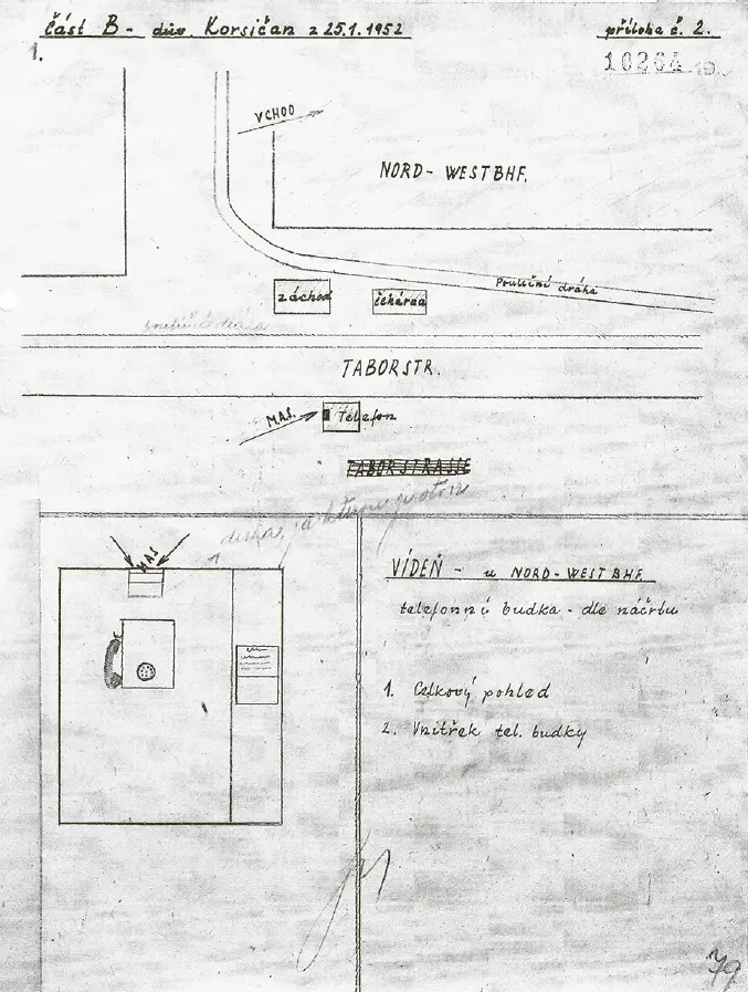 Toter Briefkasten in der Taborstraße Zeichnung aus dem KorsičanAkt - фото 7