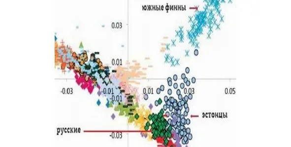Самый низкий индекс отличия наблюдается у эстонцев с северозападными - фото 12