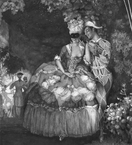 К А Сомов Арлекин и дама 1910 Здравствуй маска Непременный атрибут многих - фото 177