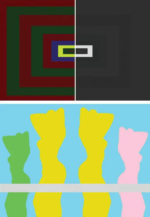 Figure 1224 Illustration based on dark shades of red and green and color - фото 33