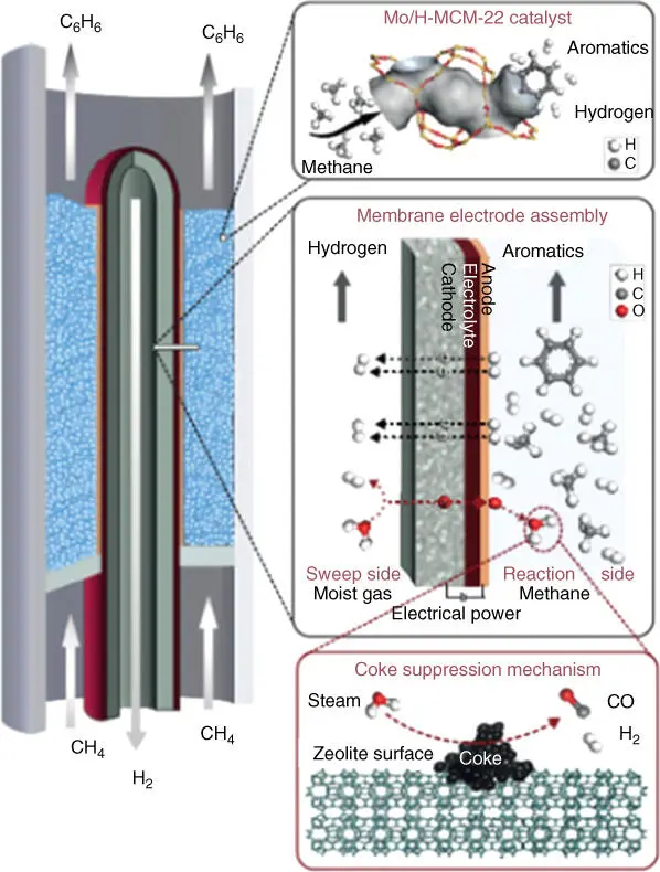 Figure 39Coionic catalytic membrane reactor Source Morejudo et al 125 - фото 56
