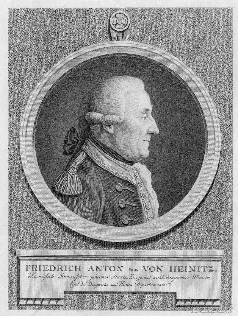 Schadows Förderer Friedrich Anton Frhr von Heinitz Radierung von Daniel - фото 27