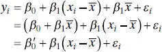 Note that redefining the regressor variable in Eq 220has shifted the origin - фото 118