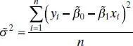 Notice that the maximumlikelihood estimators of the intercept and slope and - фото 280