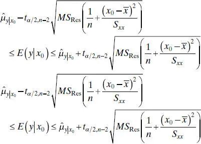 If we substitute values of x 0and the fitted value at the value of x 0into this - фото 205