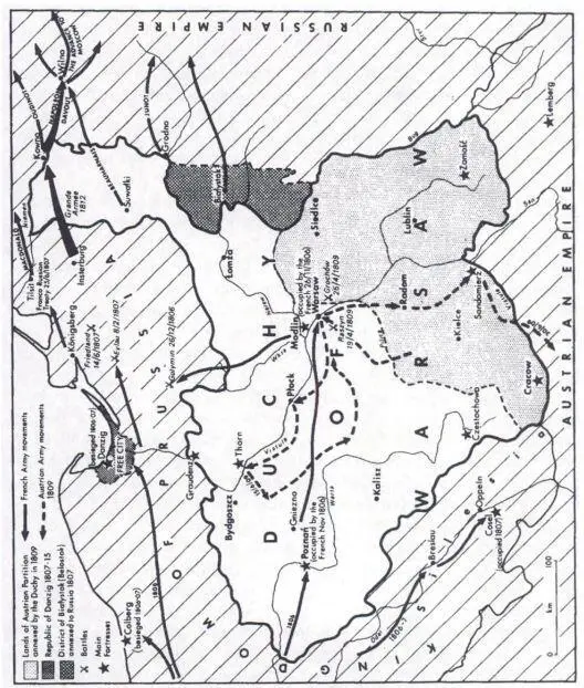 Mapa 7 Księstwo Warszawskie 18071815 Francuską konstytucję Księstwa - фото 6