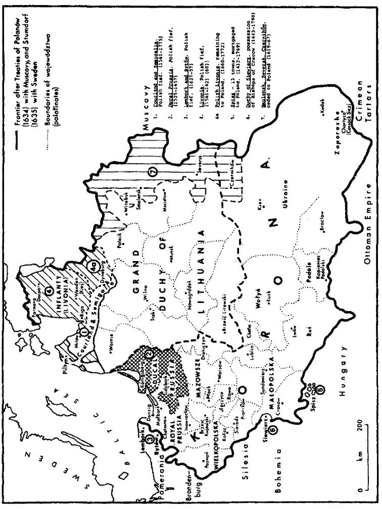 Mapa 18 Polska i Litwa w 16341635 Za panowania Gustawa Adolfa 161132 - фото 37