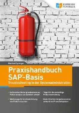 Manfred Sprenger Praxishandbuch SAP-Basis – Troubleshooting in der Systemadministration обложка книги