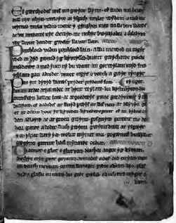 Y Gododdin Eine Seite aus dem mittelalterlichen Buch Aneirins eines - фото 21