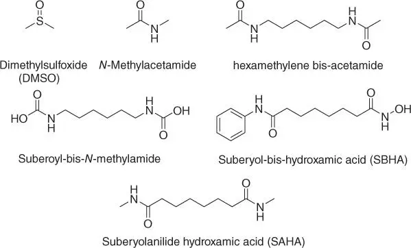 Figure 114 Structures of DMSO and hydroxamic acid derivatives leading to the - фото 17