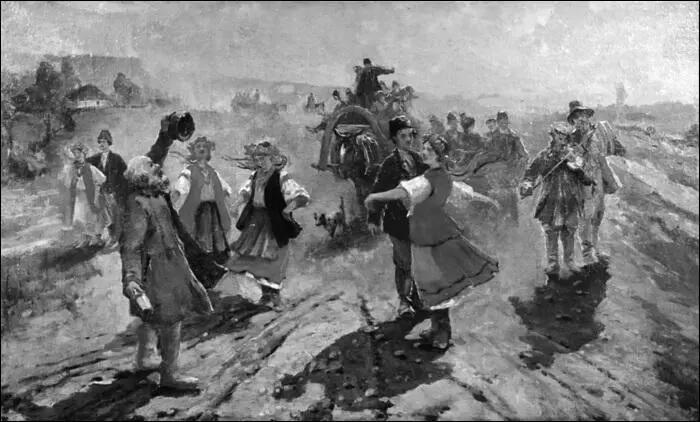 Свадебный поезд в Орловской губернии Художник ВЕ Маковский В летописи - фото 2