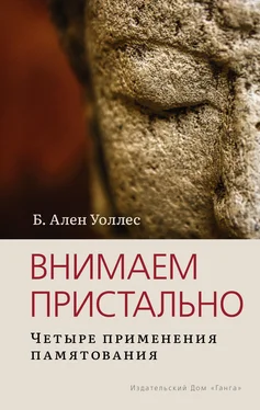 Б. Уоллес Внимаем пристально: Четыре применения памятования обложка книги