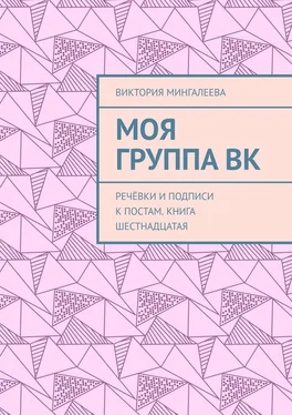 Виктория Мингалеева Моя группа ВК. Речёвки и подписи к постам. Книга шестнадцатая обложка книги