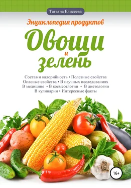 Татьяна Елисеева Энциклопедия продуктов. Овощи и зелень обложка книги