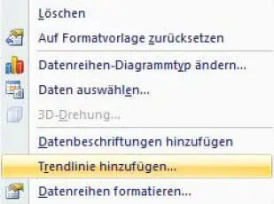 Abb 14 Auswahl der Trendlinie Abb 15 Auswahl der Parameter der - фото 41