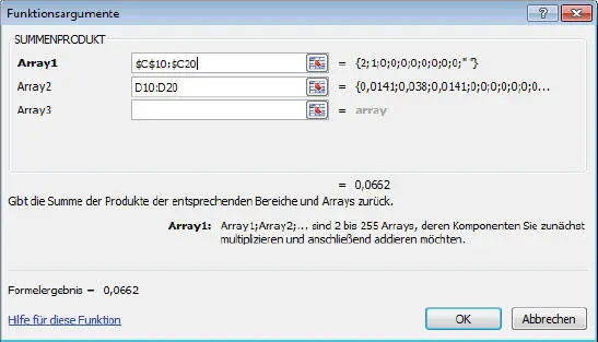 Abb 124 Summenprodukt CD Man ändert sowohl im Array 1 als auch im - фото 79