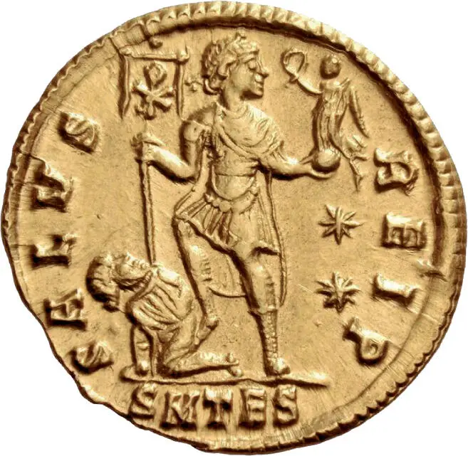 Figura 14Reverso de un sólido de oro del emperador Valente acuñado en - фото 18