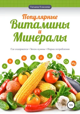 Анастасия Мироненко Популярные витамины и минералы обложка книги