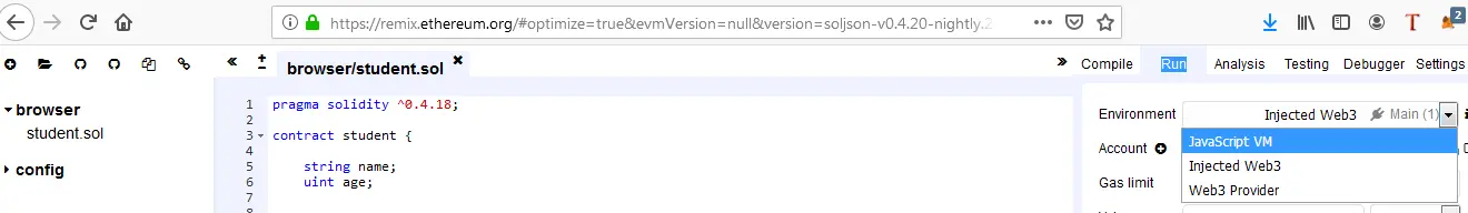 To deploy the smart contract on Java Script VM blockchain we need an account - фото 4