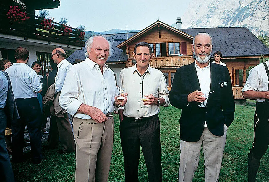 Heinrich Harrer Anderl Heckmair und Hias Rebitsch bei der Jubiläumsfeier zum - фото 17