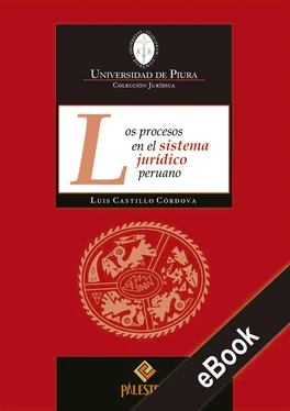 Luis Castillo-Córdova Los procesos en el sistema jurídico peruano обложка книги