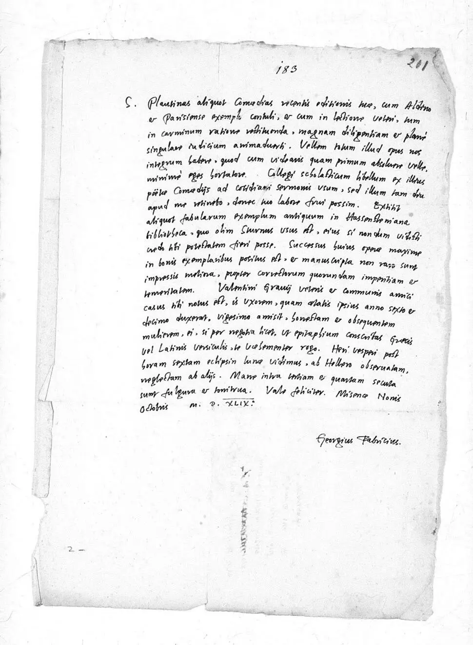 FabriciusFabricius Georg 1549 letter to CamerariusCamerarius dÄ Joachim - фото 15