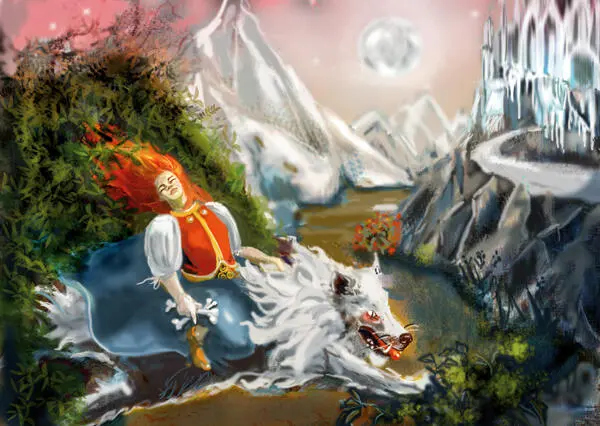 Sei still fauchte der Wolf und rannte weiter Die Prinzessin klammerte sich - фото 3