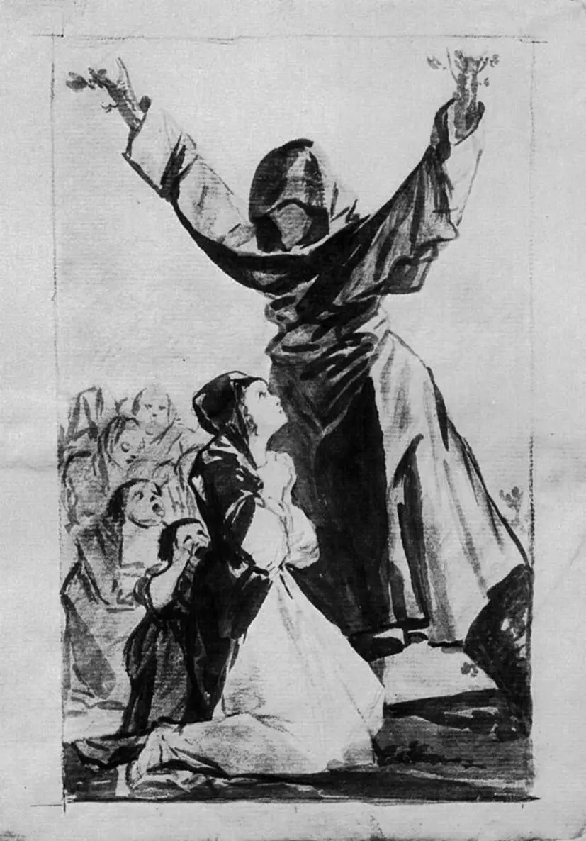 Figura 1 Francisco de Goya dibujo preparatorio del Capricho número 52 Lo - фото 2