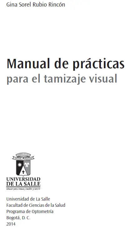 Rubio Rincón Gina Sorel Manual de prácticas para el tamizaje visual Gina - фото 1