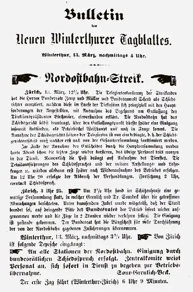 Da die Nordostbahn als einzige Privatbahn den Forderungen der 12000 Eisenbahner - фото 59