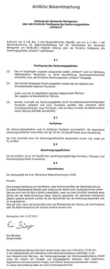 Abb 8 Abb 9Sanierungssatzung Lageplan Hier soll ein Teil der Gemeinde - фото 10