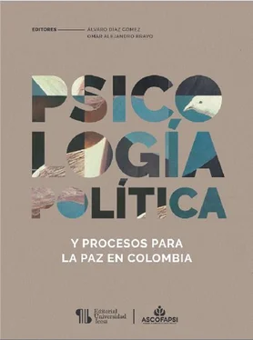 Omar Alejandro Bravo Psicología política y procesos para la paz en Colombia обложка книги