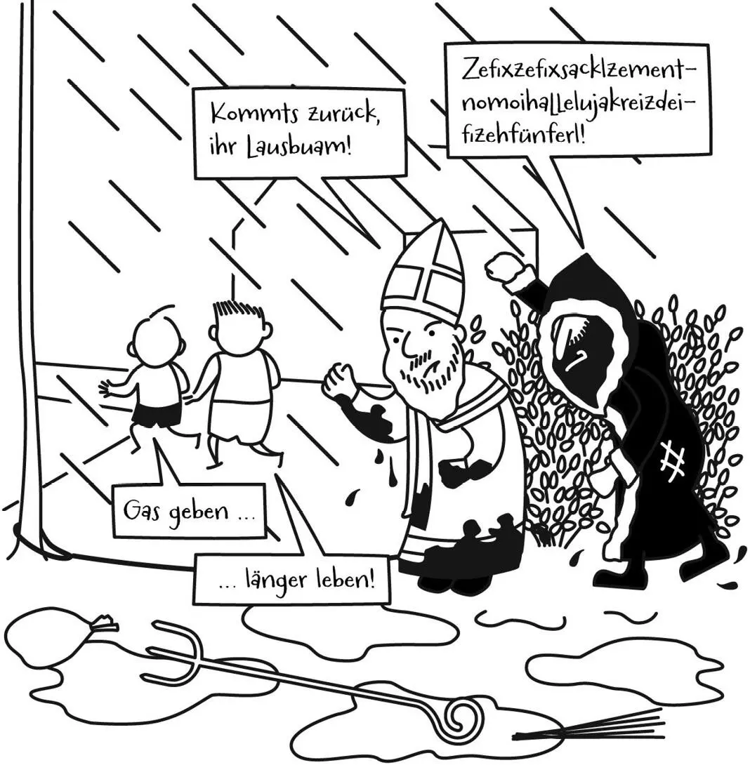 Daheim haben wir das Bild der gestürzten Möchtegernheiligen gleich mal ins - фото 6