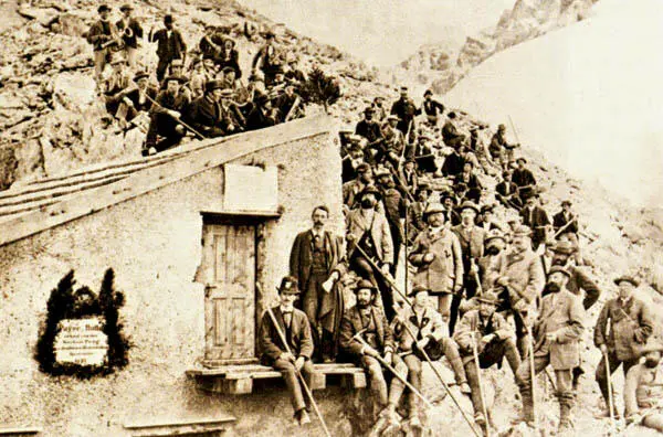 Richtfest beim Bau der Payerhütte auf dem Tabarettakamm 1875 Katalog 2012 - фото 28