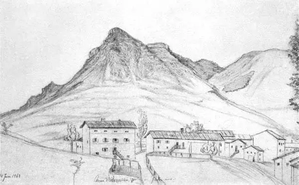Corno dAcquilio von Fosse SantAnna dAlfaedo aus gesehen 1863 Lehner - фото 7