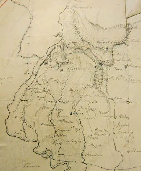 Die Monte Lissini nördlich von Verona Bleistiftskizze Payers 1863 Unbekannt - фото 6