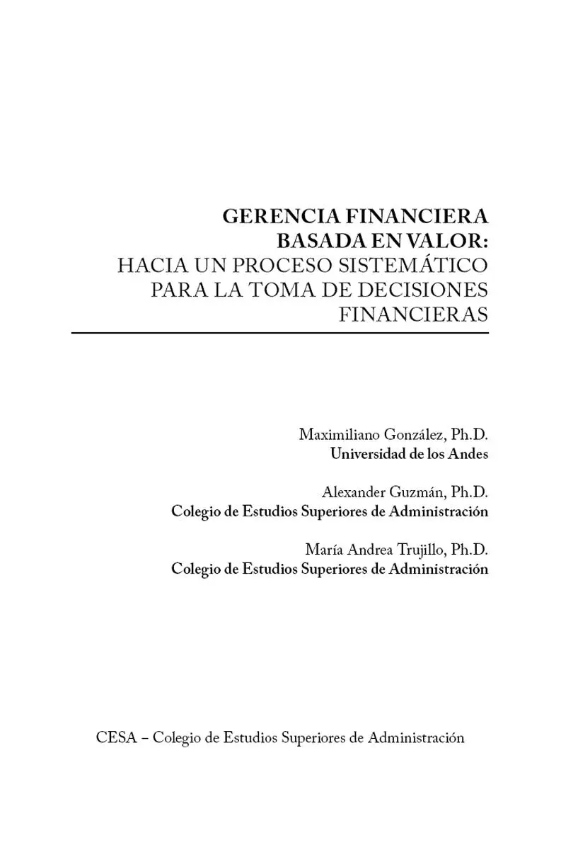 658152 G643g 2020 González Maximiliano Gerencia financiera basada en valor - фото 3