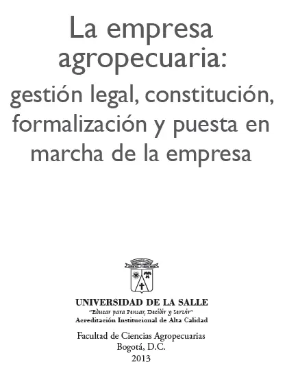 Suárez Bocanegra Paola M La empresa agropecuaria gestión legal - фото 1