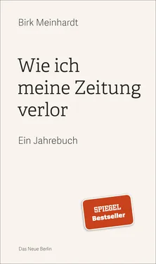 Birk Meinhardt Wie ich meine Zeitung verlor обложка книги