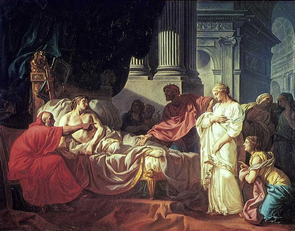 Erasístrato descubre la causa del mal de Antíoco obra de JacquesLouis David - фото 7