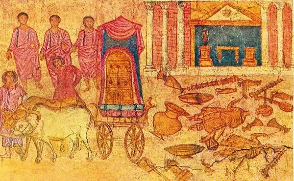 Рис 249 Захваченный филистимлянами Ковчег в храме Дагона А вскоре Землю - фото 249