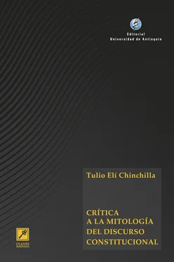 Tulio Elí Chinchilla Crítica a la mitología del discurso constitucional обложка книги