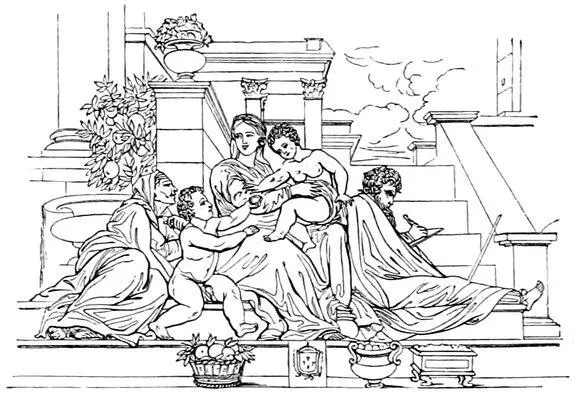 Holy Family from a picture by Poussin Engraved by E Scriven W HARVEY - фото 64