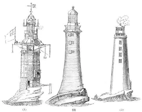 Lighthouses of 1 Winstanley 2 Smeaton and 3 Rudyerd Engraved by - фото 75